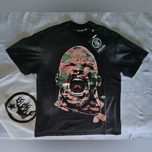Black Graphic Tee with Bold Design
